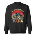 Monster Truck Papa Matching Family Birthday Party Sweatshirt