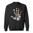 National Hispanic Heritage Month Hand Flags Sweatshirt