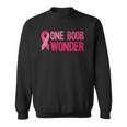 One Boob Wonder - Pink Ribbon Survivor Breast Cancer Sweatshirt