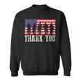 Patriotic American Flag Thank You For Men Women Kid Girl Boy Sweatshirt