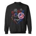 Patriotic Caregiver Sunflower 4Th Of July American Flag Love Sweatshirt