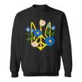 Peace In The Crest Of Ukraine Peace And Solidarity For Ukraine Sweatshirt