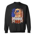 Poodle Dad 4Th Of July American Flag Glasses Dog Men Boy Sweatshirt