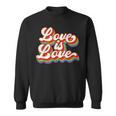 Rainbow Vintage Love Is Love Lgbt Gay Lesbian Pride Sweatshirt