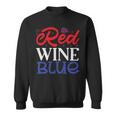 Red Wine Blue 4Th Of July Wine Red White Blue Wine Glasses V2 Sweatshirt