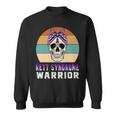 Rett Syndrome Warrior Skull Women Vintage Purple Ribbon Rett Syndrome Rett Syndrome Awareness V2 Sweatshirt