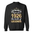 September 1926 Birthday Life Begins In September 1926 V2 Sweatshirt