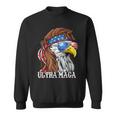 Ultra Maga Trump Sunglasses Eagle Head Usa Flag Bandana Sweatshirt