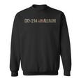 Vintage Dd-214 Alumni Retired Military Veteran Us Flag Sweatshirt