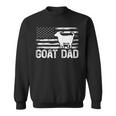 Vintage Goat Dad Retro American Flag Goat 4Th Of July Sweatshirt