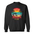 Vintage Retro Beach Please Funny Beach Lover Summer Vacation Sweatshirt