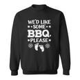 Wed Like Some Bbq Baby 4Th Of July Pregnancy Announcement Sweatshirt