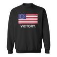Womens Betsy Ross American Flag Victory Revolutionary War V-Neck Sweatshirt
