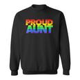 Womens Lgbtq Family Aunt Gay Pride Ally Lgbt Proud Aunt Sweatshirt