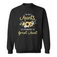 Womens The Best Aunts Get Promoted To Great Aunt New Great Aunt Sweatshirt