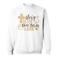 Baby Shower Text Design Glory To The New Born Sweatshirt