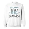 Baby Shower Text Design Im Going To Be A Big Brother Sweatshirt