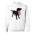 Black Lab Dog Holding July 4Th Patriotic Usa Flag Sweatshirt