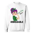 Cerebral Palsy Warrior Strong Women Green Ribbon Cerebral Palsy Cerebral Palsy Awareness Sweatshirt