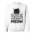 Cute Cat Lover Youve Got To Be Kitten Me Sweatshirt