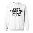 Dont Touch Me Im Not Stable Sweatshirt