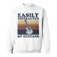 Easily Distracted By Guitars Quote For A Guitar Player Racerback Sweatshirt