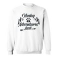 Husky Adventure Await Siberian Husky Adventures Hiking With Huskies Gift For Husky Lover V2 Sweatshirt