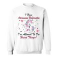 I Have Arteriovenous Malformation Im Allowed To Do Weird Things Funny Unicorn Burgundy Ribbon Arteriovenous Malformation Support Arteriovenous Malformation Awareness Sweatshirt