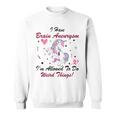 I Have Brain Aneurysm Im Allowed To Do Weird Things Unicorn Burgundy Ribbon Brain Aneurysm Bpd Brain Aneurysm Sweatshirt