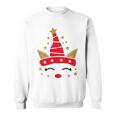 New Christmas Unicorn Face Santicorn Cute Sweatshirt