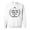 Official This Girl Runs On Caffeine And Sarcasm Sweatshirt