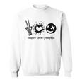 Peace Love Pumpkin Halloween Sweatshirt