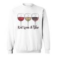 Red Wine & Blue 4Th Of July Wine Red White Blue Wine Glasses V2 Sweatshirt