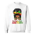 Remembering My Ancestors Juneteenth Black Women Messy Bun Sweatshirt