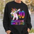 10 Year Old Unicorn Dabbing 10Th Birthday Girl Unicorn Party V3 Sweatshirt Gifts for Him