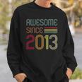 9 Years Old Gifts Awesome Since 2013 9Th Birthday Retro Sweatshirt Gifts for Him