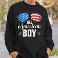 All American Boy Us Flag Sunglasses For Matching 4Th Of July Sweatshirt Gifts for Him