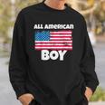All American Boy Usa Flag Distressed 4Th Of July Sweatshirt Gifts for Him