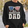 All American Dad Usa Flag Fathers 4Th Of July Day Funny Gift Zip Sweatshirt Gifts for Him
