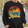 Aloha Hawaii Hawaiian Island Vintage Palm Tree Surfboard V2 Sweatshirt Gifts for Him