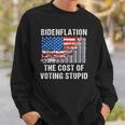 American Flag With Inflation Graph Funny Biden Flation Sweatshirt Gifts for Him