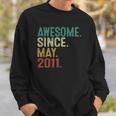 Awesome Since May 2011 Vintage 11Th Birthday 11 Years Old Sweatshirt Gifts for Him