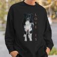 Border Collie Women Men Kids Love Dog Mom Dad Pet Sweatshirt Gifts for Him