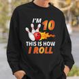 Bowling Birthday 10 Years Old Boy Tee Funny Bowler Girl Kids Sweatshirt Gifts for Him