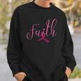 Breast Cancer Awareness Ribbon - Faith Love Hope Pink Ribbon Sweatshirt Gifts for Him