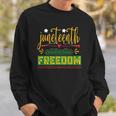 Celebrate Juneteenth Green Freedom African American Sweatshirt Gifts for Him