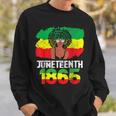 Celebrate Juneteenth Messy Bun Black Women 1865 Sweatshirt Gifts for Him