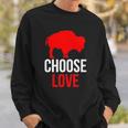 Choose Love Buffalo Stop Hate End Racism Sweatshirt Gifts for Him
