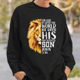 Christian Gifts For Men Lion Of Judah Graphic God John 316 Sweatshirt Gifts for Him