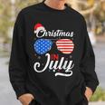 Christmas In July Funny 4Th Of July Beach Summer Christmas Sweatshirt Gifts for Him